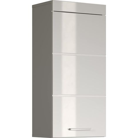 trendteam smart living Mobili, Legno, Bianco/Bianco (Alta lucentezza), 37 x 77 x 23 cm (1/5)