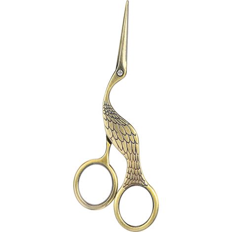 Vintage Craft Scissors Bird Shape Stainless Steel Sharp Tip Sewing Embroidery ScissorsBronze (1/5)