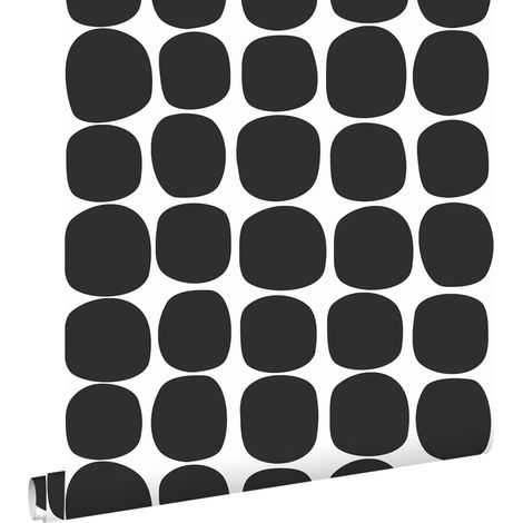 papier peint motif graphique noir et blanc - ESTAhome (1/5)
