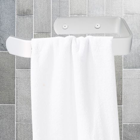 Porte-serviettes mural en aluminium alumine, support pour papier toilette, rangement pour rouleau de papier toilette, réf. 417041, finition mate. (1/5)