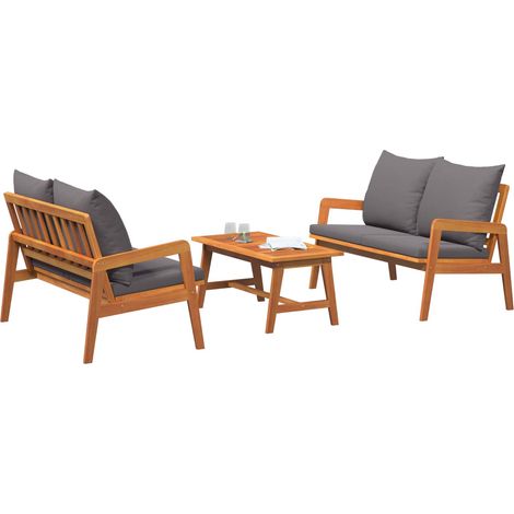 Maison Exclusive - Set bistrot 3 pz Marrone Legno di Acacia Massello (1/5)