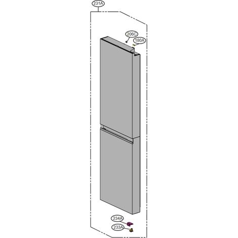 Ersatzteil - Porte (partie réfrigérateur repère 231A) -  - LG