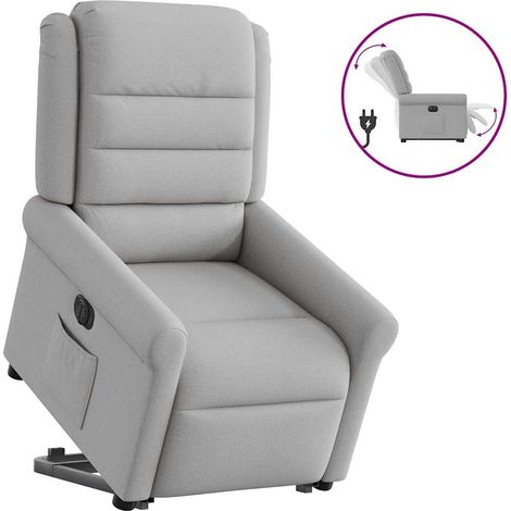 Relaxsessel mit Aufstehhilfe Elektrisch Wolkengrau Stoff vidaXL (1/5)