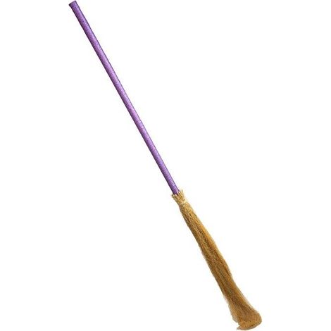 Scopa da strega viola glitterata