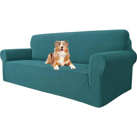 1 Housse de canapé Extensible, Tissu Jacquard, Antidérapant, Salon, 3 Places