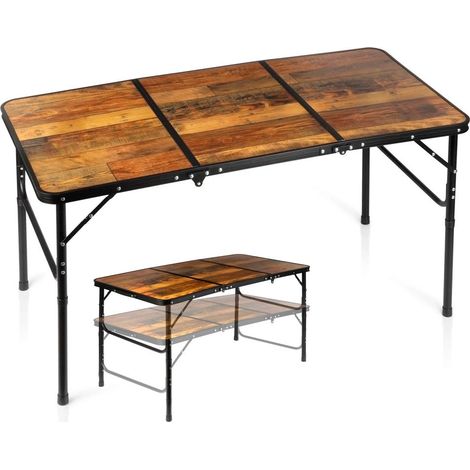 Folding aluminum camping table adjustable height 120x60 cm 235492816 (1/5)