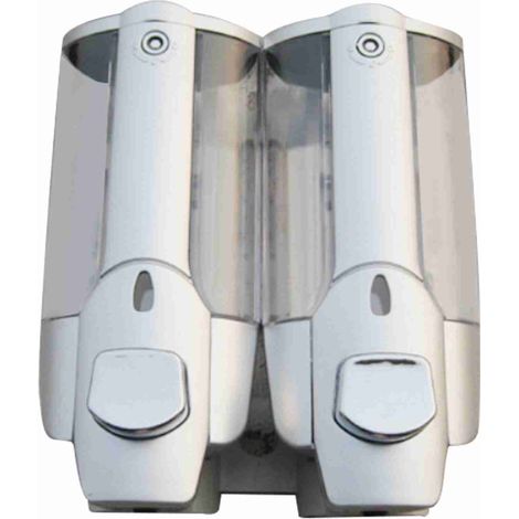 2-teiliger multifunktionaler Wandspender für Shampoo und Duschgel, 350 ml, zur Wandmontage, für Bad und Küche (1/5)