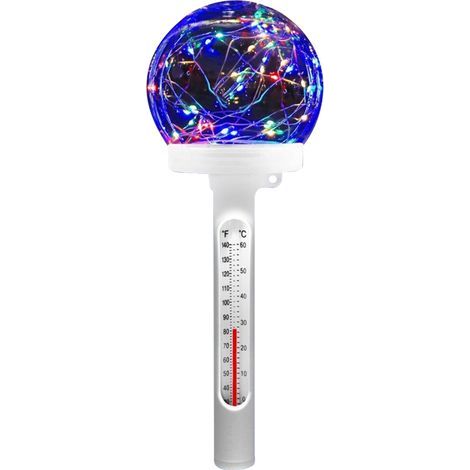 Thermomètre solaire numérique flottant pour piscines, avec LED, pour mesurer la température de l'eau des piscines, spas, jacuzzis et aquariums.-AquaForge (1/5)