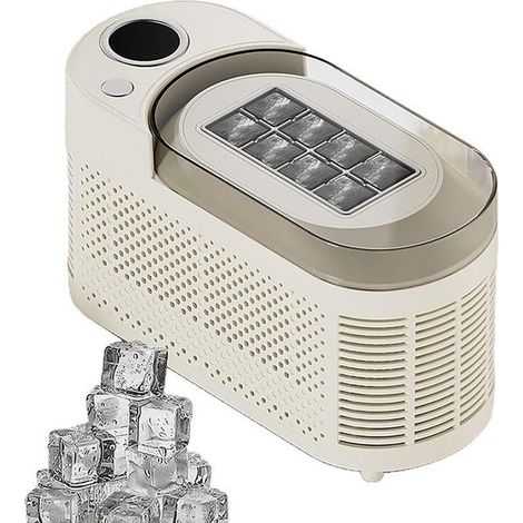 Macchina per cubetti di ghiaccio portatile. Macchina per cubetti di ghiaccio compatta, ideale per l'uso su bancone, in dormitorio, bar, auto, compatibile con gelato fatto in casa. (1/5)