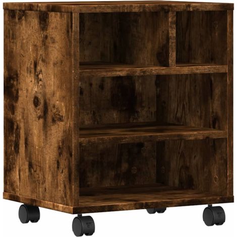 Maison Exclusive - Soporte para impresora con ruedas roble ahumad