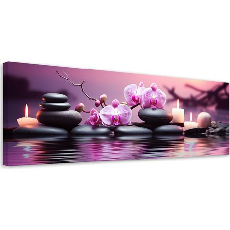 Tableau sur toile Composition du spa zen 90x30 (1/5)