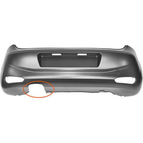 Pare-choc arrière à peindre modèle Lounge grand échappement Fiat Punto 3 depuis 2012