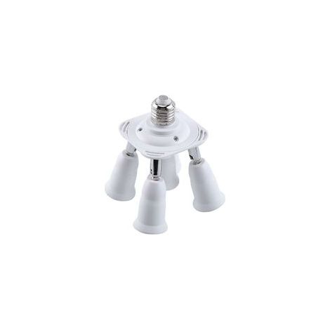5 in 1 E27-Sockel-Splitter-Adapter, Sockel-Adapter, Splitter, Sockel-Adapter, Konverter-Halter für E27-LED-Leuchtmittel (1/2)