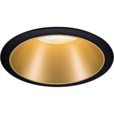 Spot encastrable Cole Rigide Rond à intensité Variable Noir Mat doré en Aluminium et Plastique GU10 - Lampe LED non incluse (1/5)