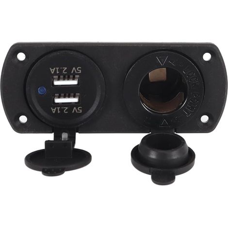Prise Allume-Cigare, Double Prise de Charge USB pour véhicules, Bateaux, Motos, Voitures et Plus Encore (1/5)