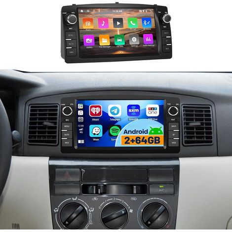 2+64G Android 13 Autoradio pour Corolla E120 2000-2006 avec sans Fil Carplay Android Auto, 7 Pouces Écran Tactile Autoradio avec Bluetooth/WiFi/GPS/Caméra de Recul/FM/RDS/SWC (1/5)