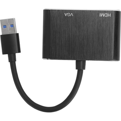 Adaptateur USB 3.0 vers VGA/HDMI, station d'extension d'affichage pour ordinateur, convertisseur d'alimentation, accessoires PC. (1/5)