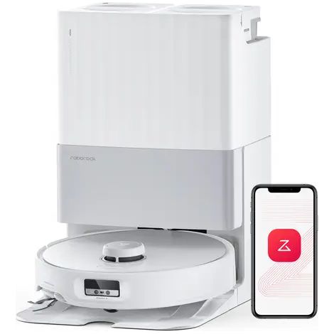 Roborock Qrevo Edge Robot aspirateur laveur, Système anti-emmêlement double, Châssis AdaptiLift, 18 500 Pa, Nettoyage des bords FlexiArm, Serpillière chauffante (1/4)