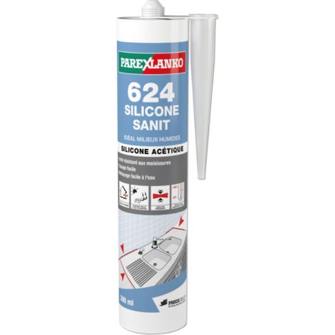 PAREXLANKO 624 Sanitär-Silikonkitt - Transparent - 300ml - L624TRANS300-12