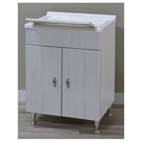 lavatoio Antonella in MDF laminato pvc con ante cm 60x50x85 h Palissandro (1/3)