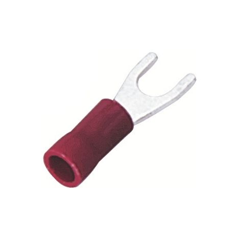 Cosse à fourche à sertir RS PRO Isolé, Rouge 16AWG 1.5mm² 22AWG 0.5mm²
