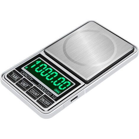 Mini Balance de Poche, échelles de Bijoux numériques Portables de Haute précision, Mini Balance de thé à l'échelle de la Cuisine Balance Échelle électronique (Color : 1kg/0.1g) (1/5)