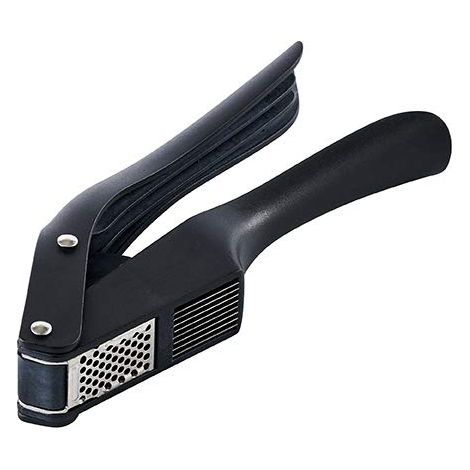 Mastrad - Spremiaglio 2 in 1 in acciaio inossidabile, per tagliare e spremere l'aglio in modo sottile e compatto e lavabile in lavastoviglie (1/4)