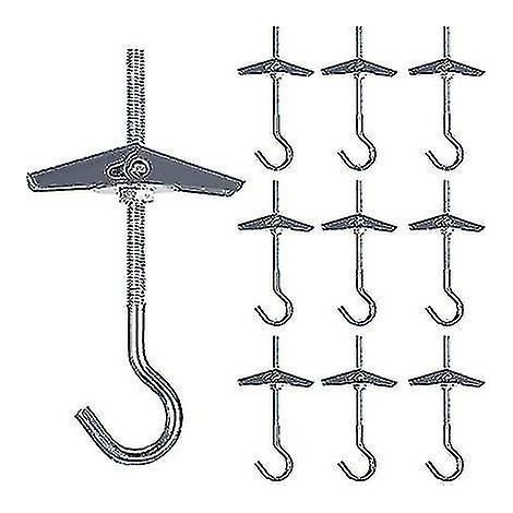 Lot de 10 crochets de plafond pour plaques de plâtre M490 mm, crochets pour lustre, crochets de fixation murale en acier au carbone pour plantes. (1/5)