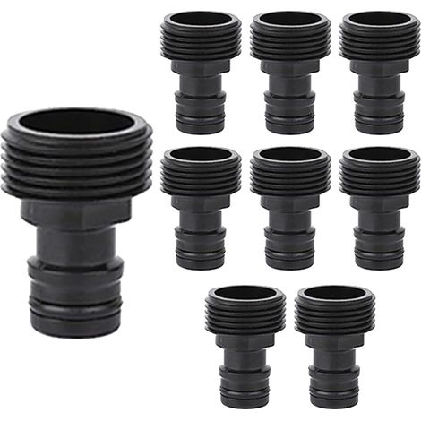 Set of 8 3/4" quick connectors for 1/2" garden hose fittings (1/5)