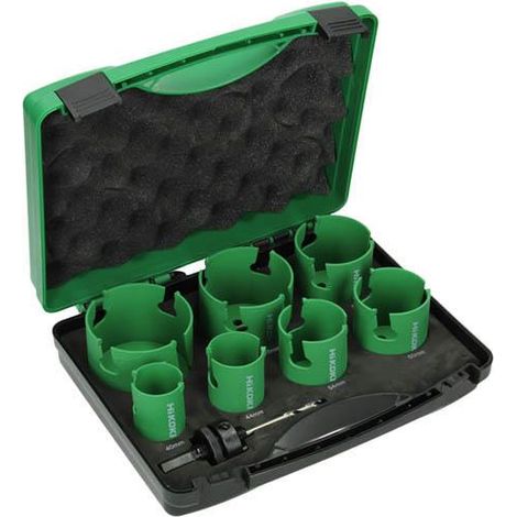 Coffret intérieur 7 scies trépan Ø40 à 82mm carbure HIKOKI 754253