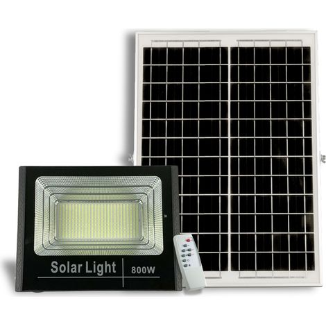 Faro Led 800w Pannello Solare Luci Solari Giardino Faretto Crepuscolare Esterno
