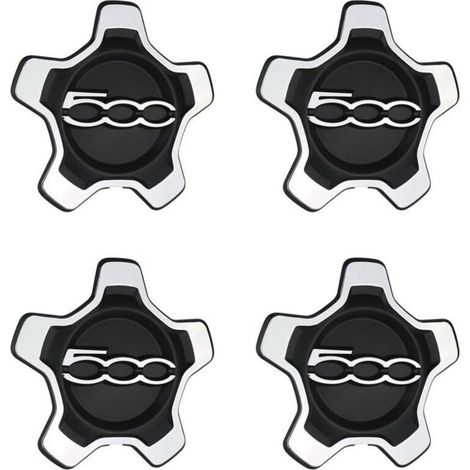 Lot de 4 Enjoliveurs de Roue Anti-Poussière Compatible Piaggio 500X 2016-2022 Argent (1/4)