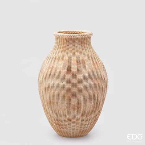 EDG Enzo De Gasperi Vaso Intreccio H 67 Cm D 44,5 Cm Hazelnut Waterproof Poliresina (1/5)