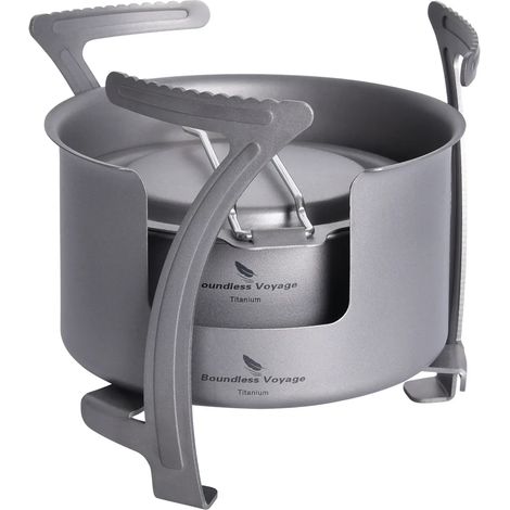 Réchaud à alcool de camping Boundless Voyage, réchaud à bois ultraléger en titane, mini-réchaud multi-combustibles d'extérieur Ti2011C-13C, réchauds de cuisine portables (1/5)