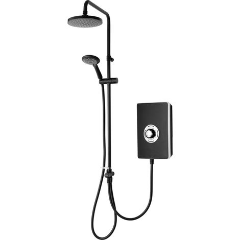 Triton Aspirante DuElec 9.5kW Matte Black Electric Shower Dual Rainshower Head