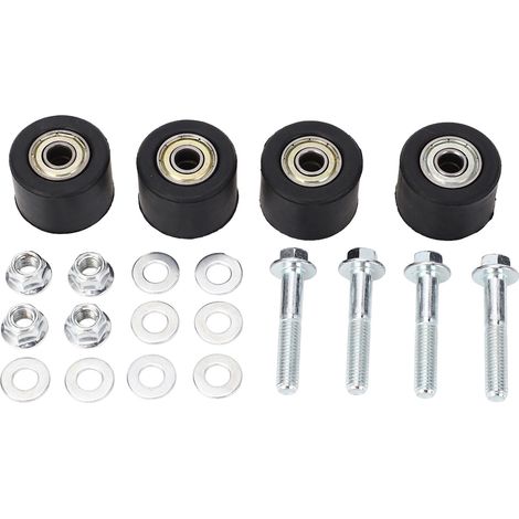 Ortviai Rouleaux de Guidage de Chaîne pour Yamaha YFZ 350 Banshee (1987–2006) – Acier à Roulements, 4 Pièces, Noir (1/5)