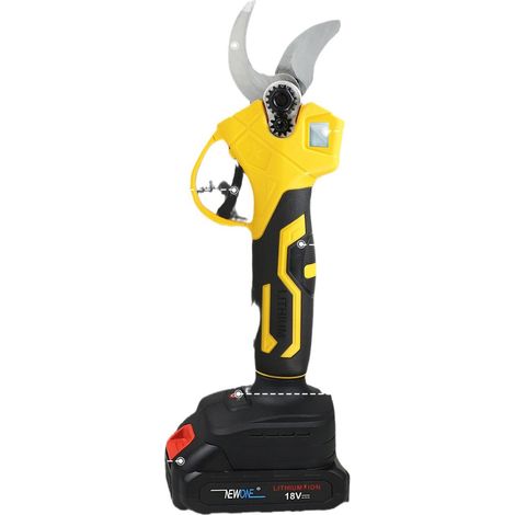 Sécateur électrique sans fil 21 V avec affichage numérique — Outil de taille rechargeable pour jardin, horticulture et arbres fruitiers