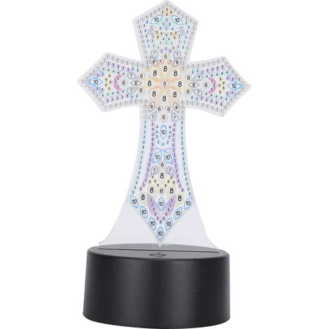 Lampe de nuit LED 7 couleurs USB, lampe de peinture diamant acrylique à faire soi-même, décoration intérieure (DP03)