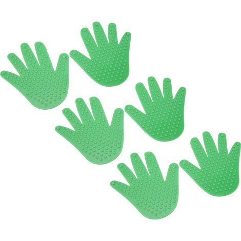 3 Paires de Marqueurs de Sol en PVC en Forme de Main Antidérapants pour Jeux Éducatifs et Sportifs - Maternelle et Préscolaire (1/5)