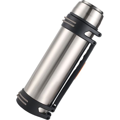 Bouteille d'eau isotherme en acier inoxydable 304 de 2,5 L avec poignée de transport et large ouverture, idéale pour les voyages. Maintient les boissons chaudes et froides pendant 24 heures (couleur a (1/5)