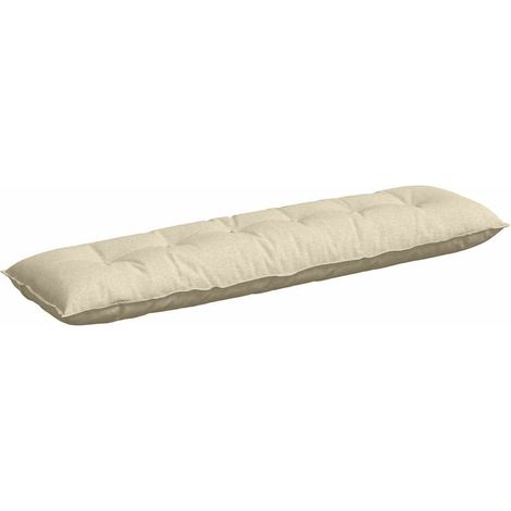 Coussin de Dos Crème 180 x 19 x 50 cm tissu