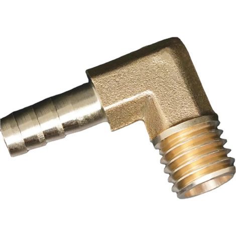 Elbow hose fitting, Brass, Metric male thread, Coupler adapter, For corrugated hose (1/2)