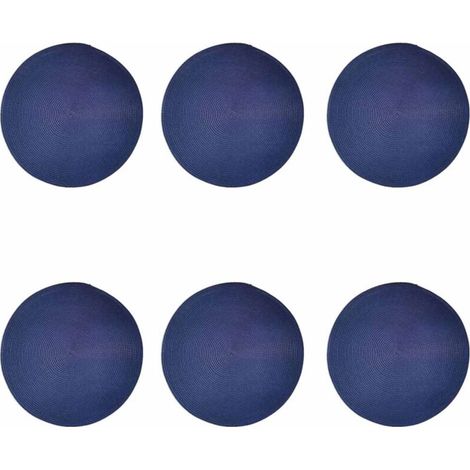 Set de Table Lot de 6 , 38cm,Sets de table ronds, fabriqués en polypropylène de haute qualité, adaptés à la cuisine., la Table à Manger, Les fêtes, Les Mariages(Bleu) (1/5)