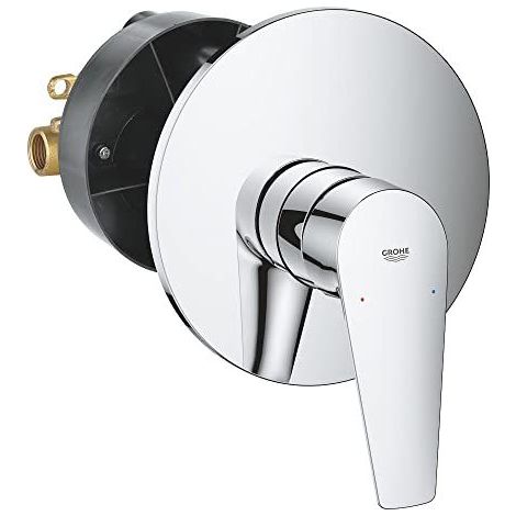 GROHE Robinet Douche Start Edge, montage encastre, mitigeur monocommande a cartouche ceramique, traitement brillant et durable, raccord en 1/2", chrome, 24202001 (Import Allemagne)