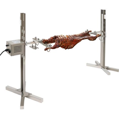 BBQ Rotisserie Grill, 220v 20w Electric Bbq Spit Roaster Hog Roast Machine, 20kg Spit Hog Roaster Bbq Lamb Goat Rotisserie Spit Roast Grill Barbecue Steel, For Grilled Meat Fish Chicken