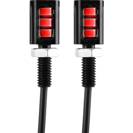 2x Vis Lumineuses LED Rouges 12V Universelles pour Plaque d'Immatriculation de Voiture Moto (1/5)
