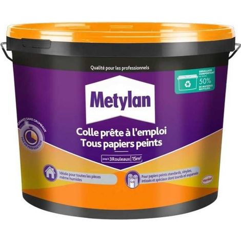 Colle murale METYLAN Prête à le0emploi Seau 2,25 kg Haute adhe9rence