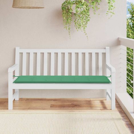 vidaXL Coussin de banc de jardin vert 150x50x3 cm tissu oxford (1/5)
