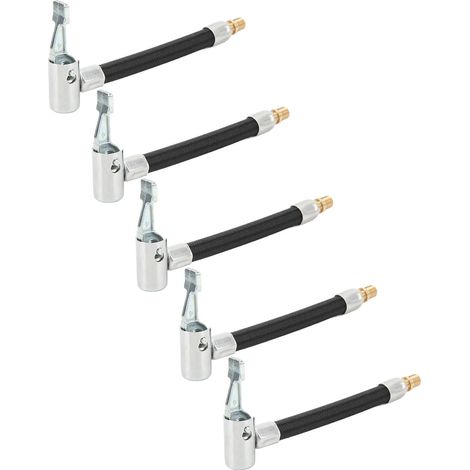Lot de 5 tuyaux de 10 cm pour gonfler rapidement vos pneus (sans fuite), compatibles avec les pompes à air pour voitures, vélos et motos. (1/5)