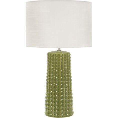 Lampe à Poser en Céramique "Gliss" 52cm Vert (1/5)
